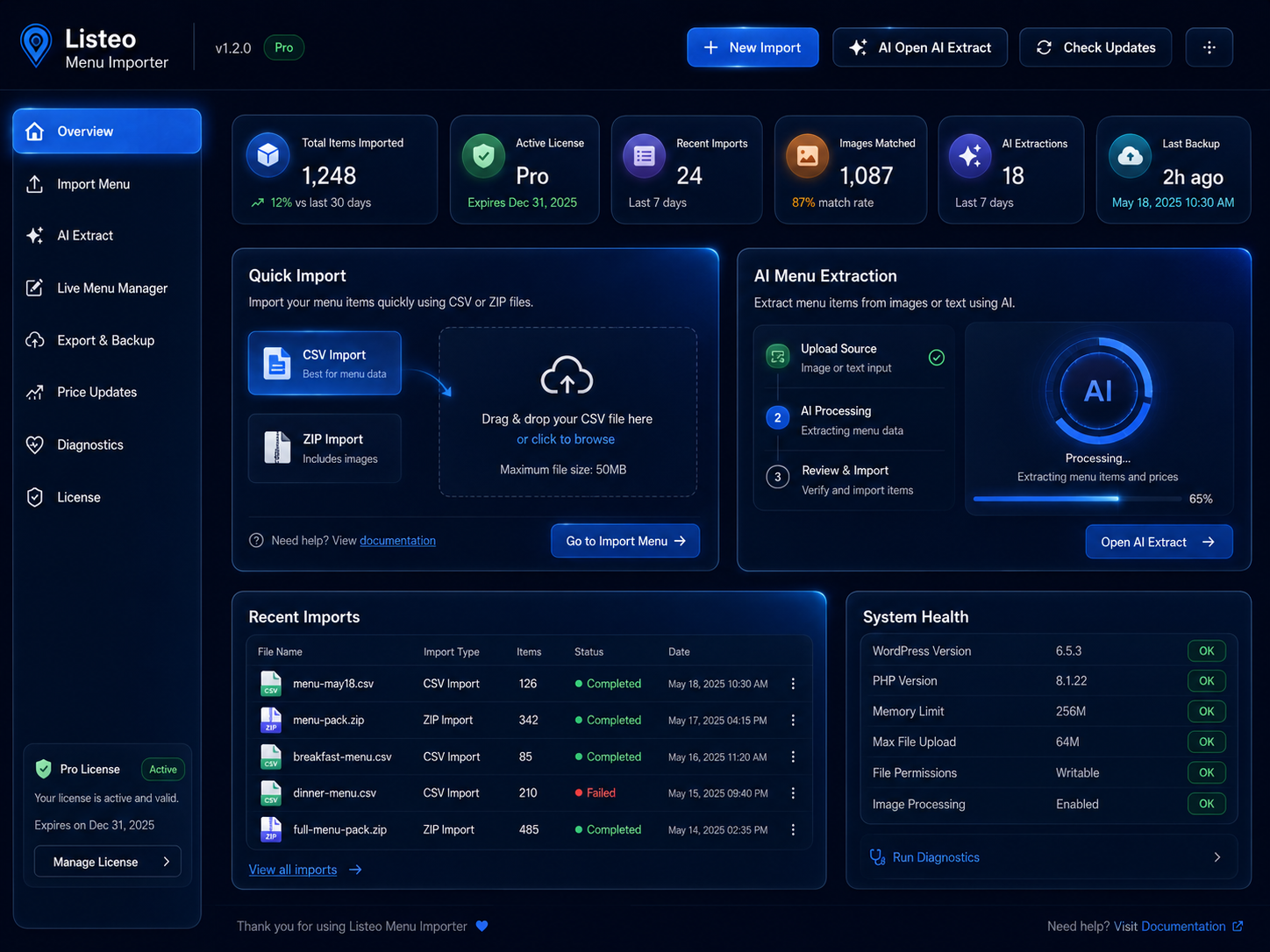 LMI dashboard interface preview