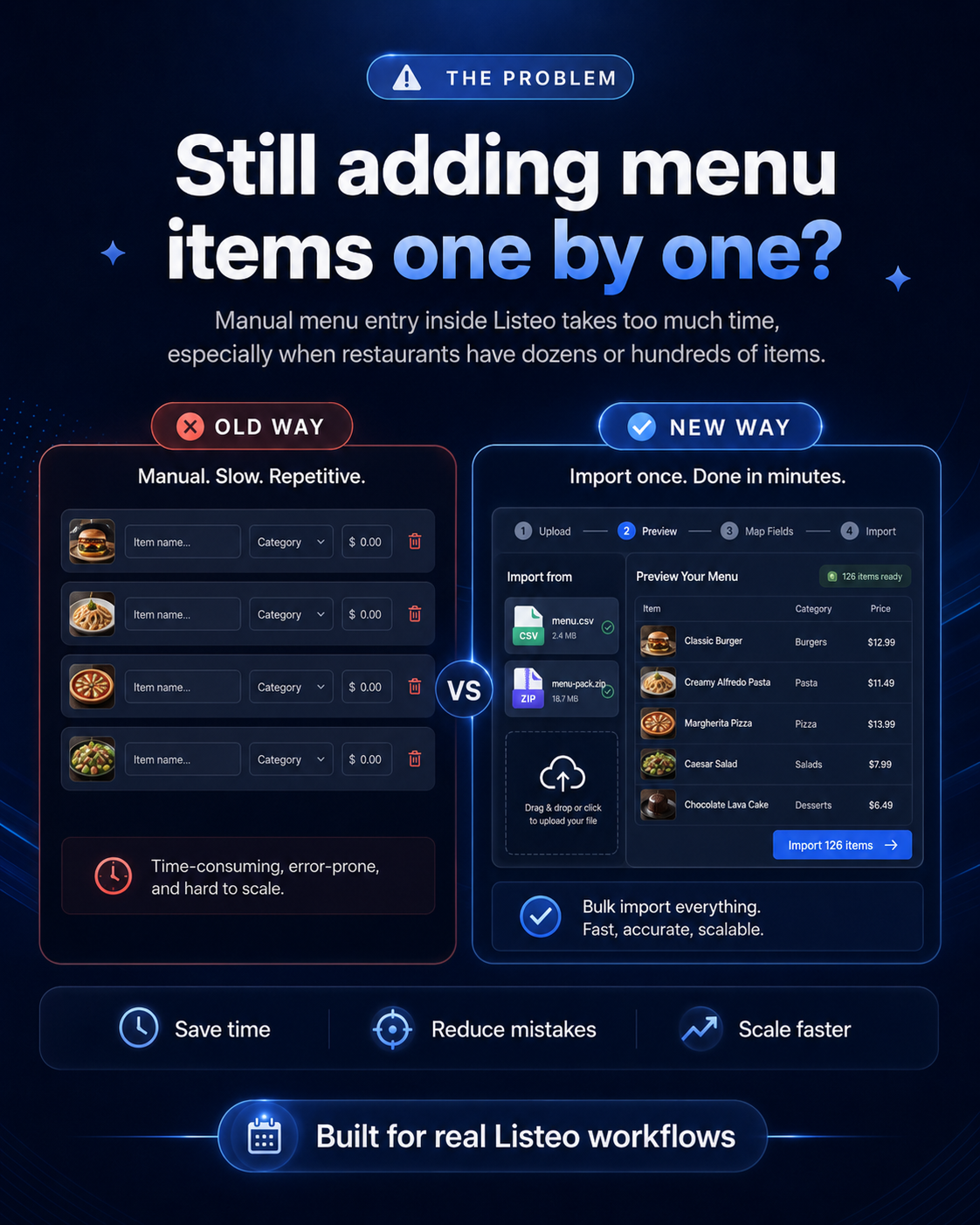 Old way and new way comparison